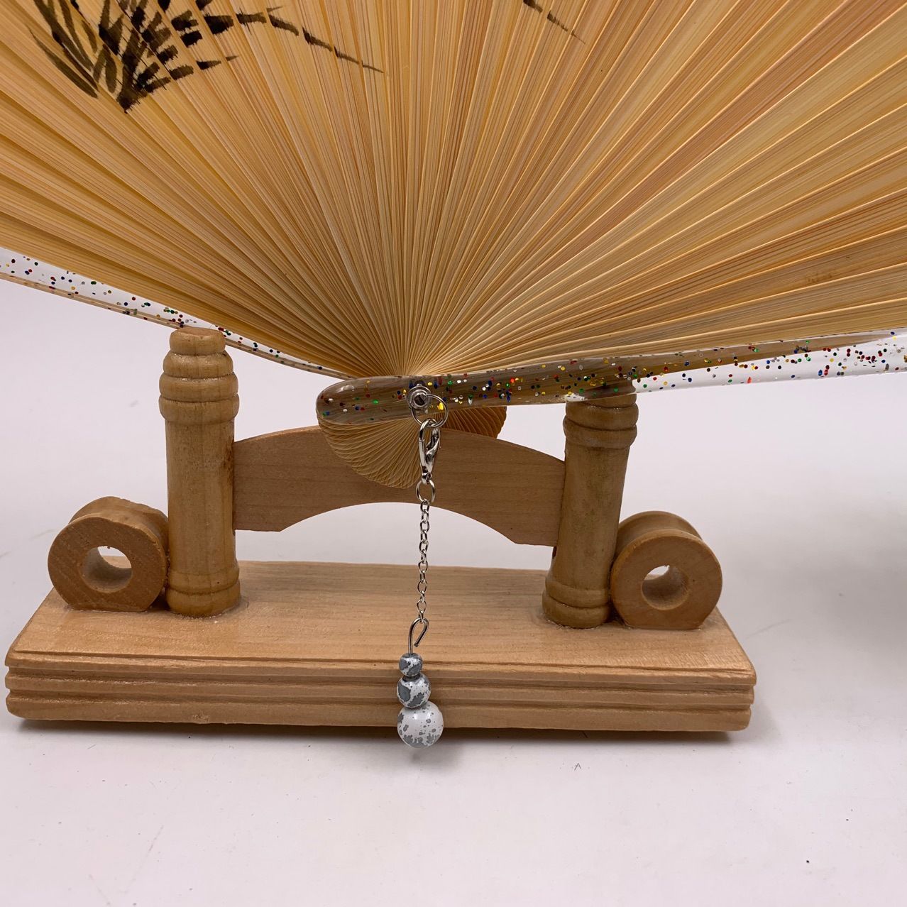 珍珠边平板竹制手绘扇   过渡色折叠扇子   日韩式女扇   中国风扇子详情图6