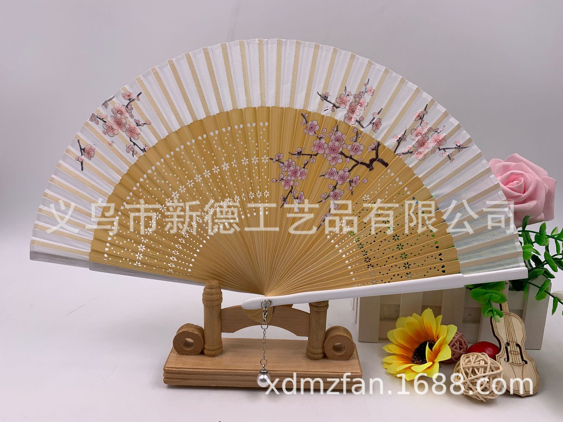 工厂直销批发    和风扇子   女式中国风折扇    古典汉服喷绘竹扇    舞蹈扇详情图1