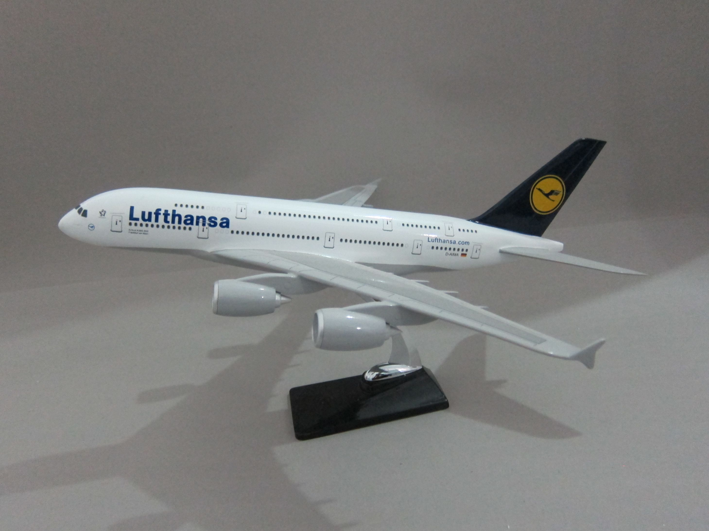 飞机模型（德国汉莎航空A380飞机）仿真飞机 合成树脂飞机模型详情图2