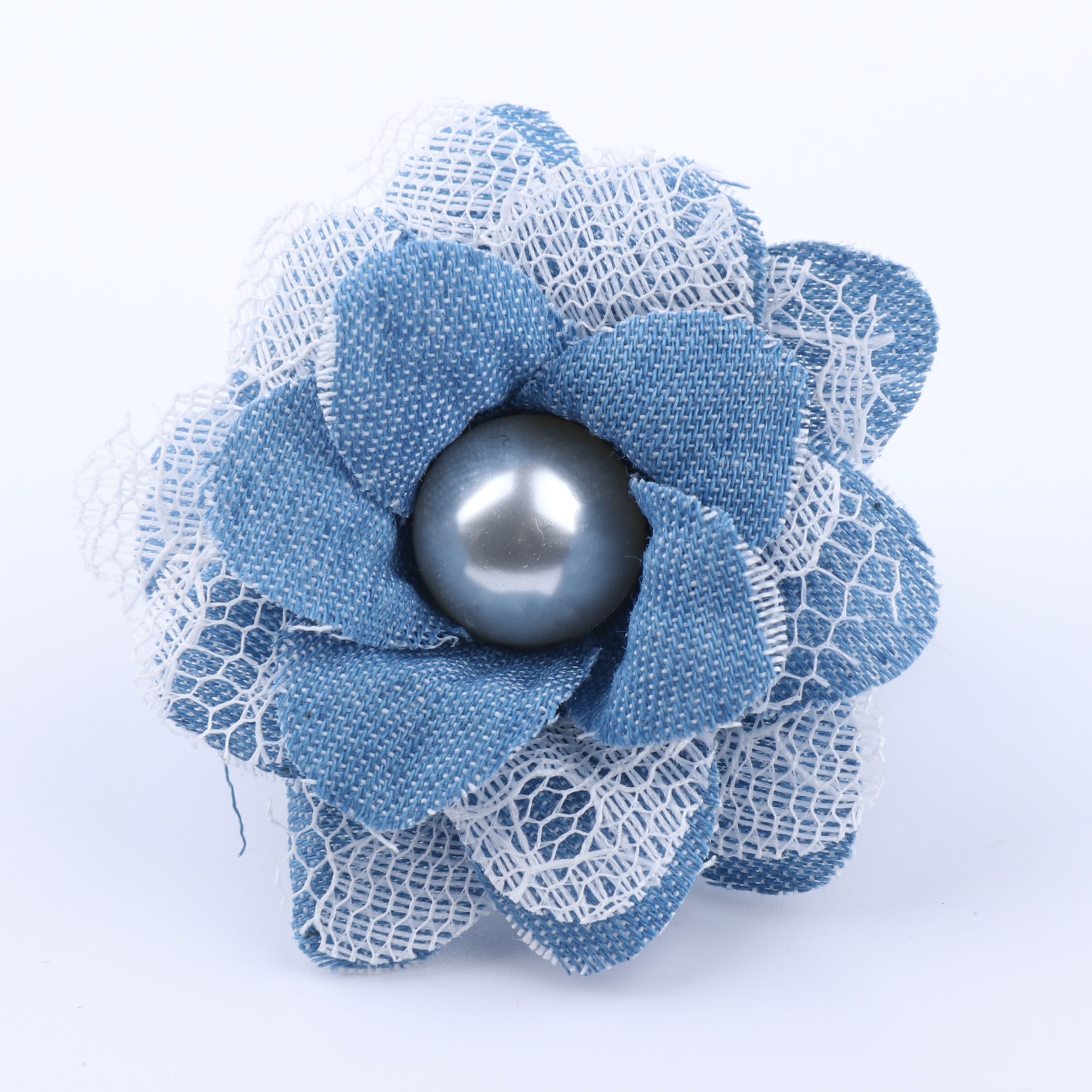 义乌布花厂家双色三层手工麻布花朵服饰圣诞派对婚庆新款装饰花详情图13