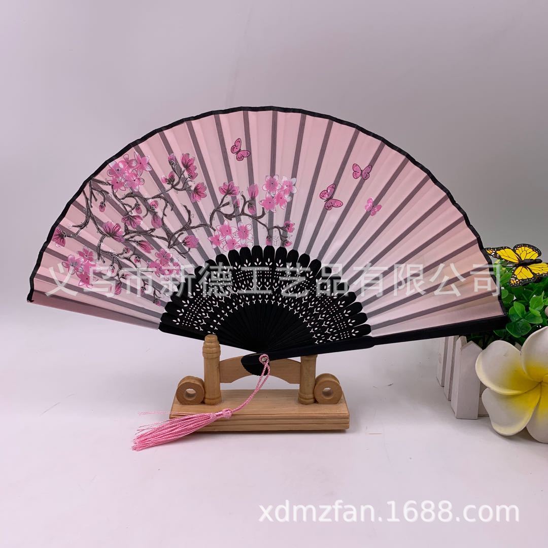 古风扇子  竹质二青折叠扇  中国风古典折扇  扇子女式儿童舞蹈扇夏详情图5