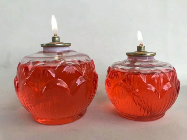 Offering Buddha Lotus butter candles Buddha lamp offering Lamp Before Buddha household oil lamp flat mouth butter lamp 24 hours long lamp thumbnail