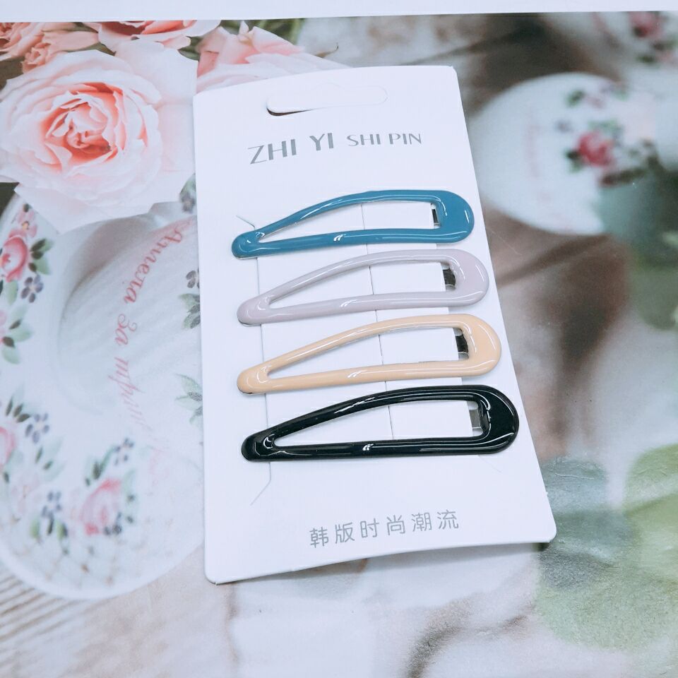 ins colorful edge clips, cute girl hair clips, Korean Internet celebrity girl hair clips, bb clips, children's hair accessory clips Specification image