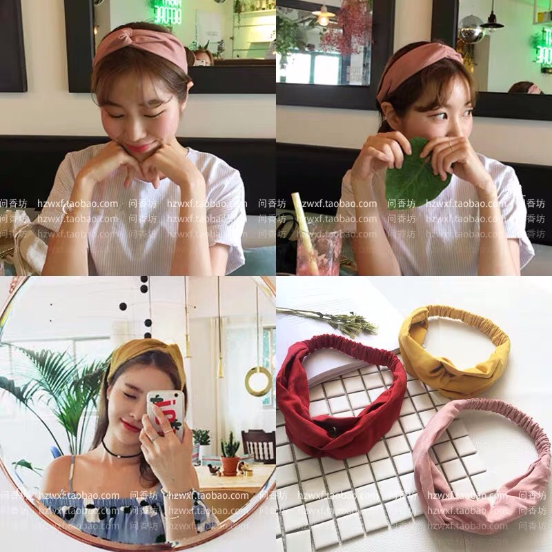 Net Red Cute Hair Band Make Strange Head Band South Korea Simple Face Hair Card Female 100 Go Out Headwear 1
