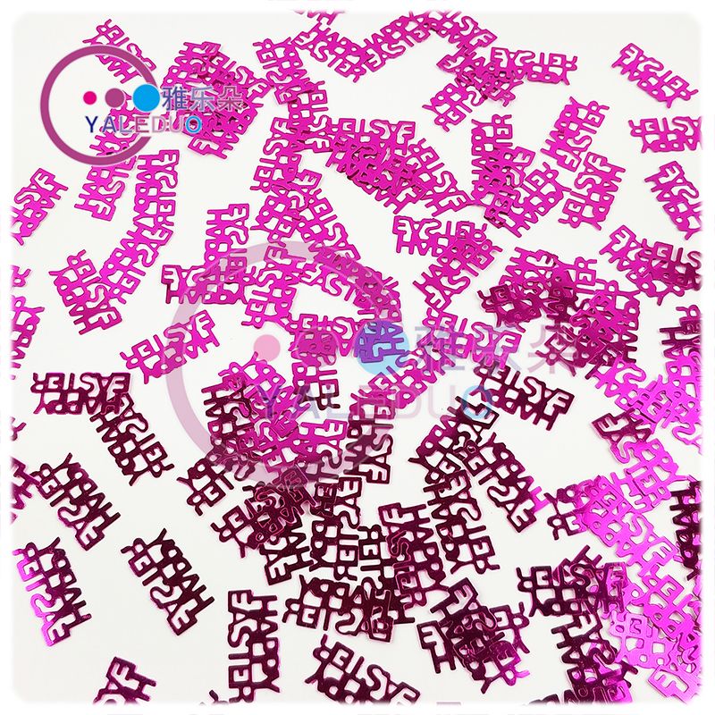 PVC26x12mm English Easter Holiday Happy Sequin HappyEaster Bead diy jewelry material accessories Application Scenario