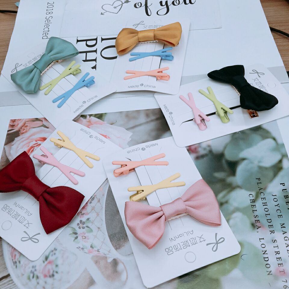 Acrylic hair clips, side clips, triangular bow tie press clips, hair clip clips, bangs clips, and hair styling set clips