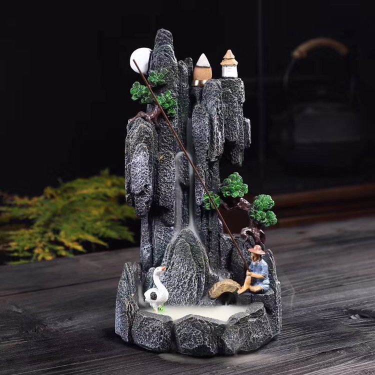 树脂倒流香炉流烟香炉图