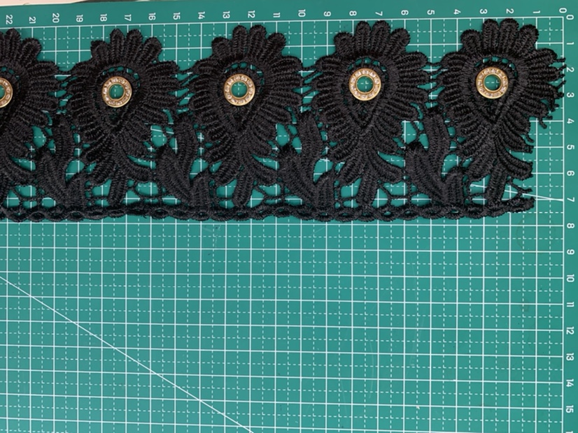 Water Soluble Black Lace With Corns Lace Multi-Color Optional
