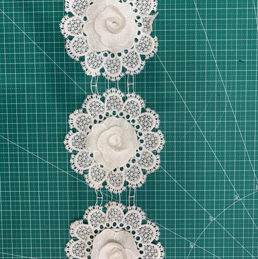 Manufacturers Direct Water Soluble Embroidery Lace Bar Code 3D Three-Dimensional Lace