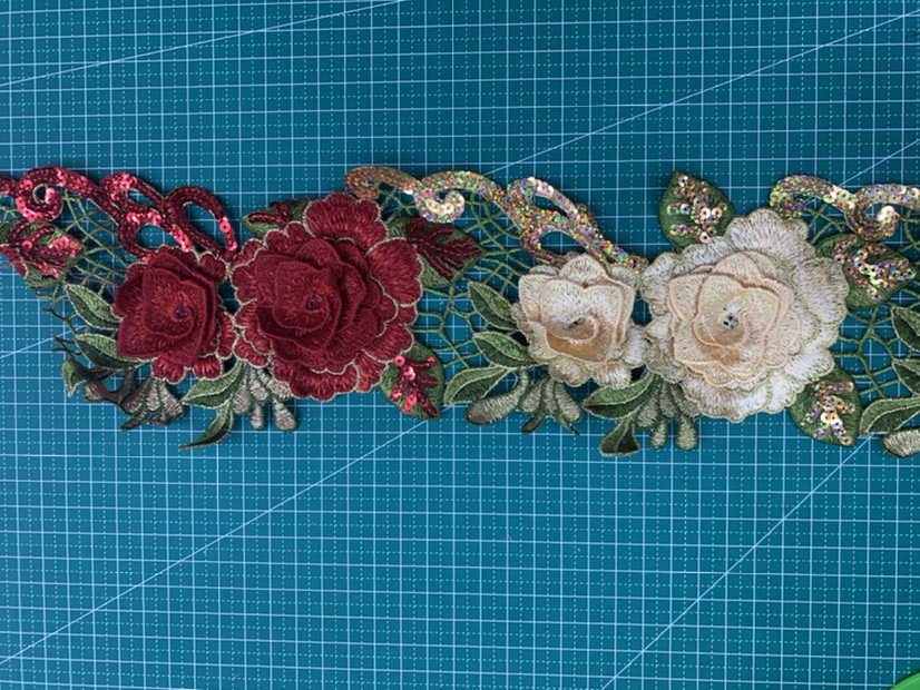 Manufacturers Direct Bead Bead Water Soluble Embroidery Lace Collar Plus Bead Multi-Color details Picture