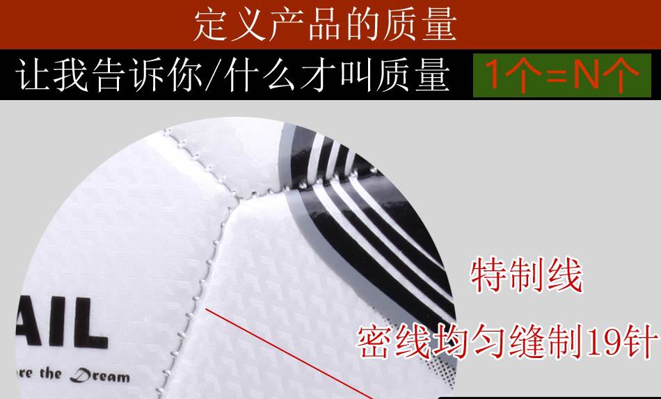 REGAIL足球,雷加尔，5号足球,PVC,绕线胆，机缝足球，5003详情图1