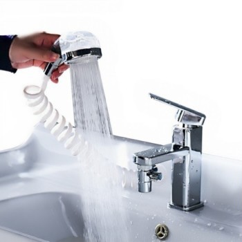 Lavatory basin faucet external shower shower toilet hand-held filter and shrink nozzle set shampooing room artifact thumbnail