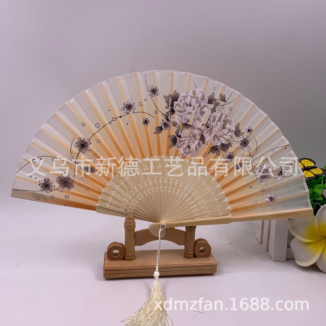 古风扇子  竹质二青折叠扇  中国风古典折扇  扇子女式儿童舞蹈扇夏详情图4
