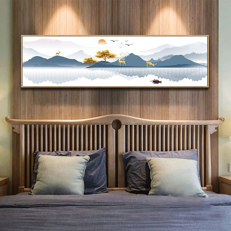 客厅沙发装饰画时尚简约壁挂画北欧无框背景墙画餐厅卧室喷绘油画