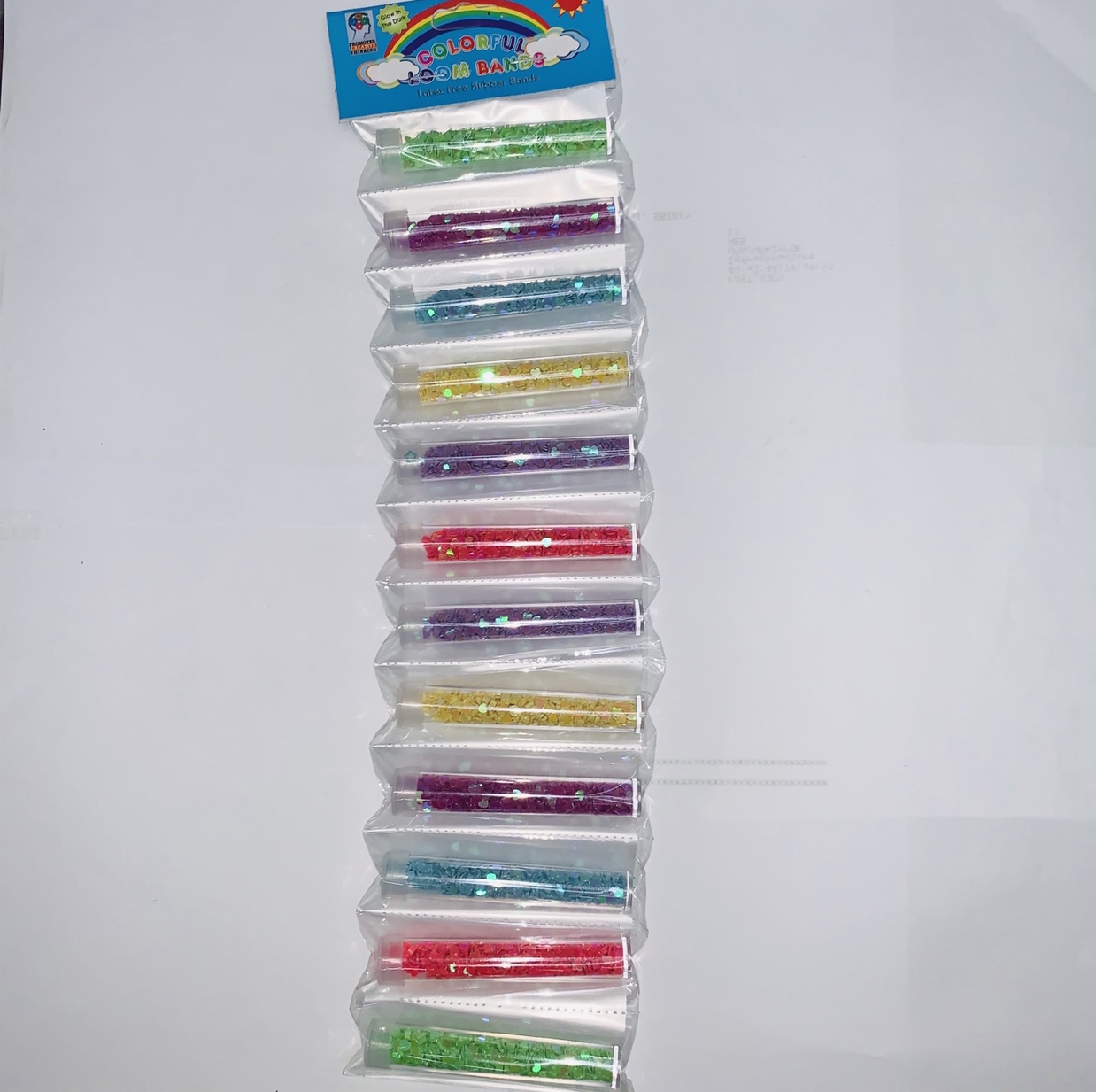 12支装桃心图案亮片