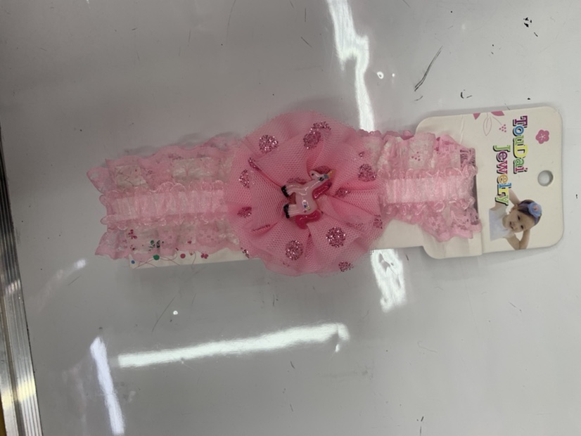 Korean version of hair wearing children cartoon highlights unicorn patterns girls head tie head rope head ornaments headgear female thumbnail