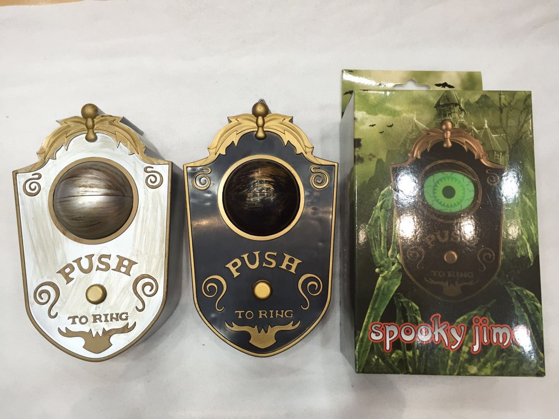 Cross Border Amazon Aliexpress Ebay Selling Manufacturers Supply Halloween Skeleton Elf Spoof One-Eyed Doorbell full figure
