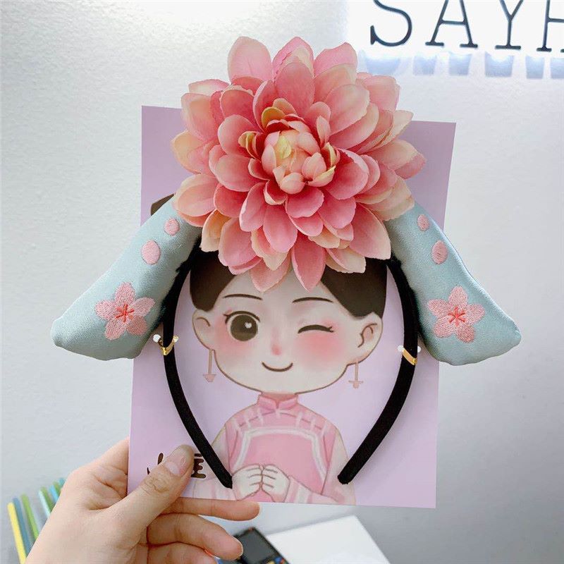FG951 Princess Pearl Flower Flag Hair Band Children's Versatile travel Accessories, cute and exclusive for kids Specification image
