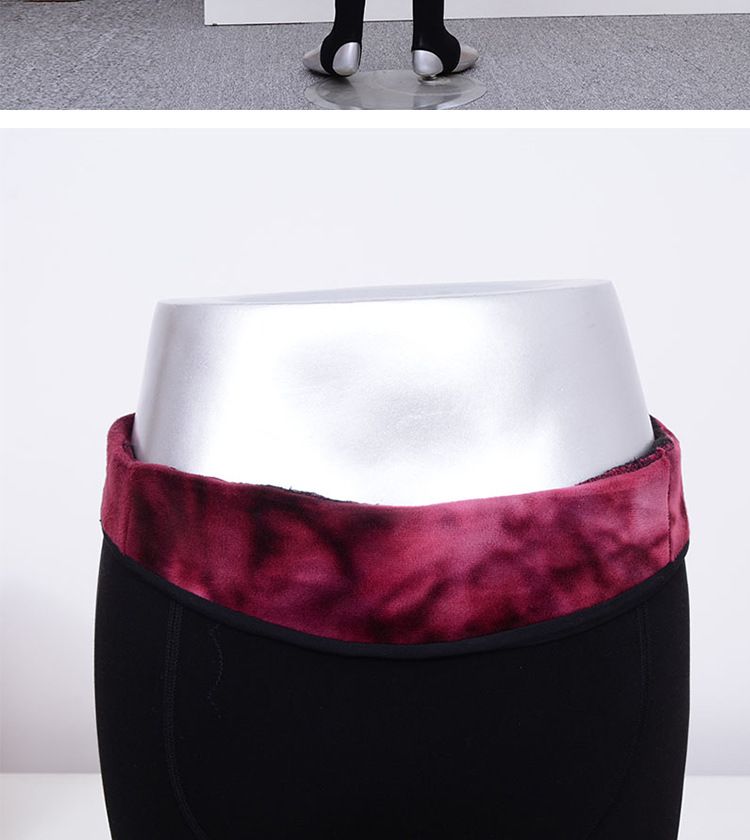 厂家直销 冬季分层加绒加厚打底裤 双面档锦纶踩脚弹力保暖裤批发详情图9