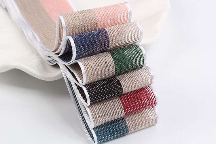 Korean premium two-color cotton fabric lace ribbon manufacturer direct sales for export 100Y Item Picture