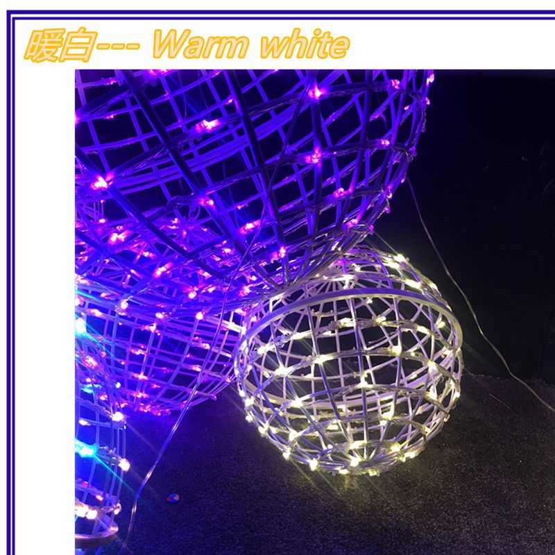 藤球户外挂树LED圆球40cm发光装饰防水景观草坪节日公园详情图10