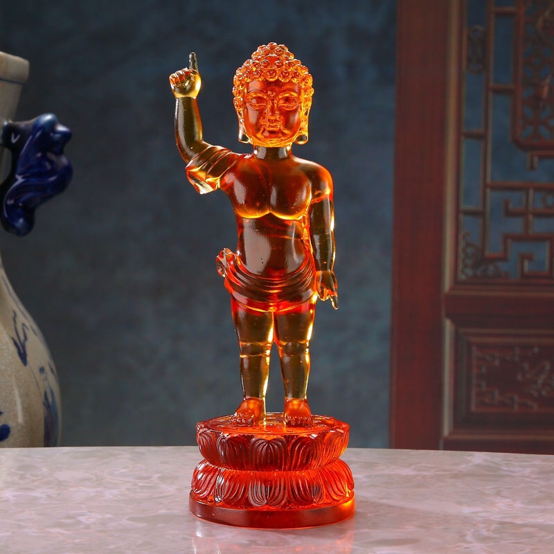 古法琉璃工艺品 佛教 琉璃小太子佛图