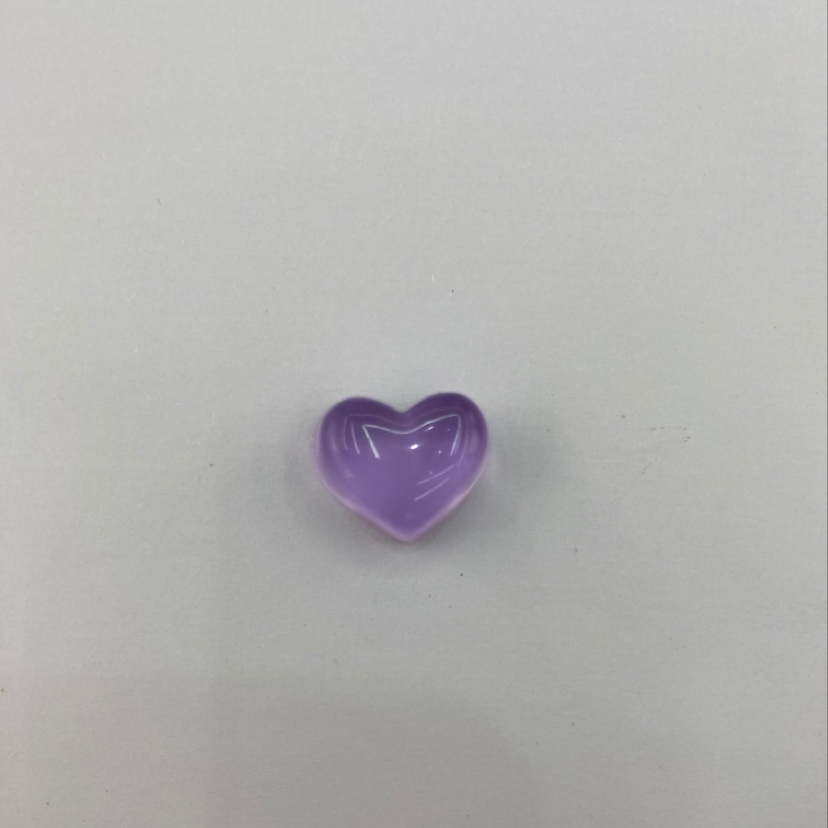 透明桃心佳典饰品配件小桃子树脂配件粉色配件头扣配件1