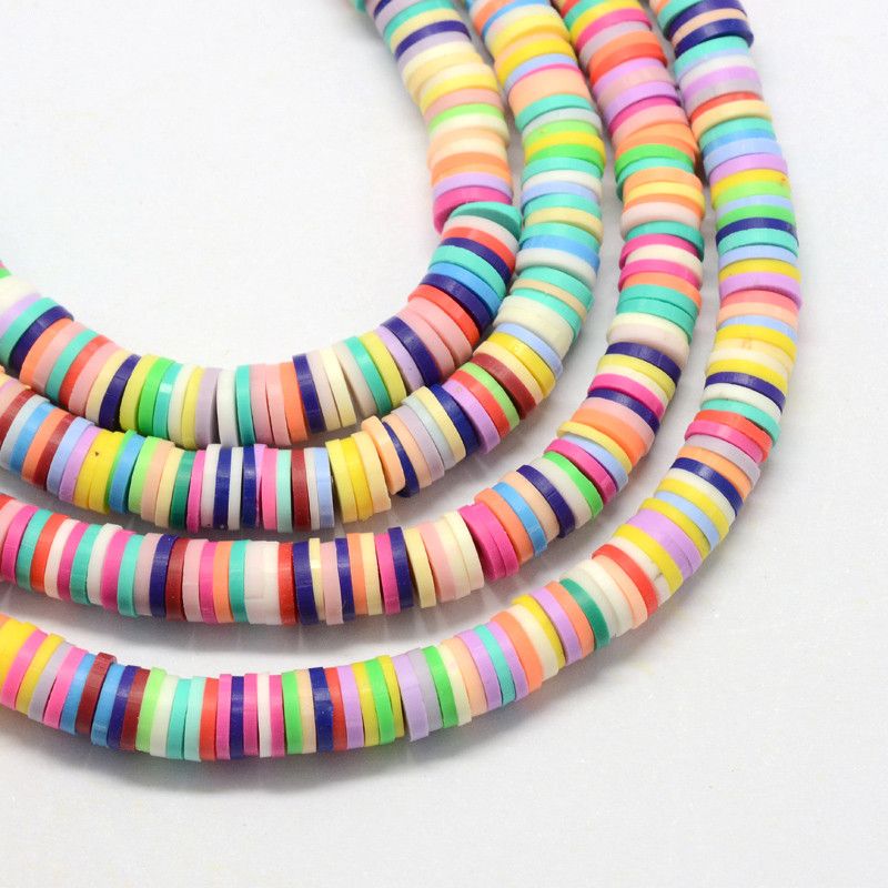 4*1mm light colored soft pottery jewelry accessories partition necklace bracelet accessories beads, length of 45cm thumbnail