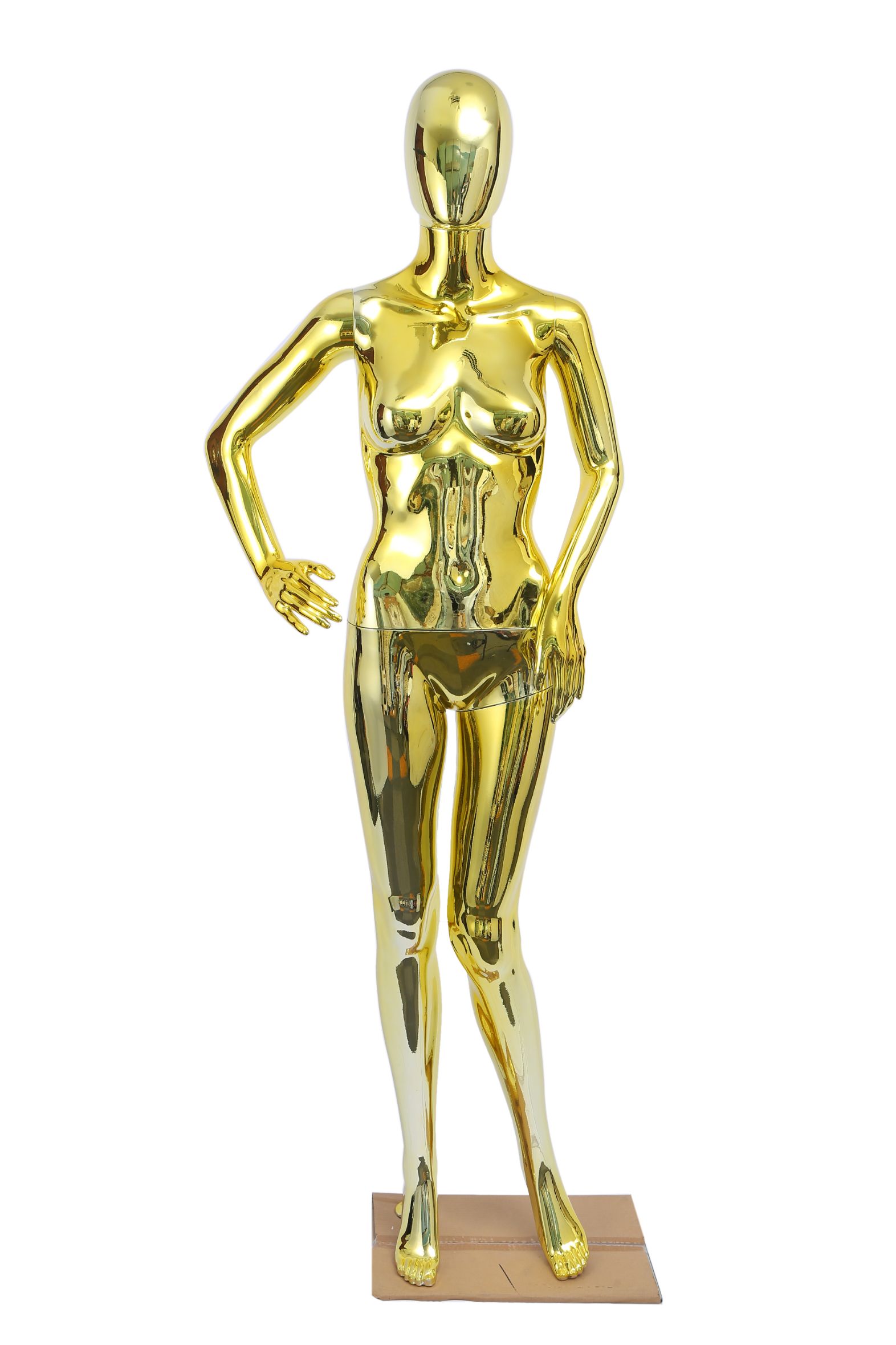 The factory direct sale plastic body golden female model electroplating spray paint model thumbnail