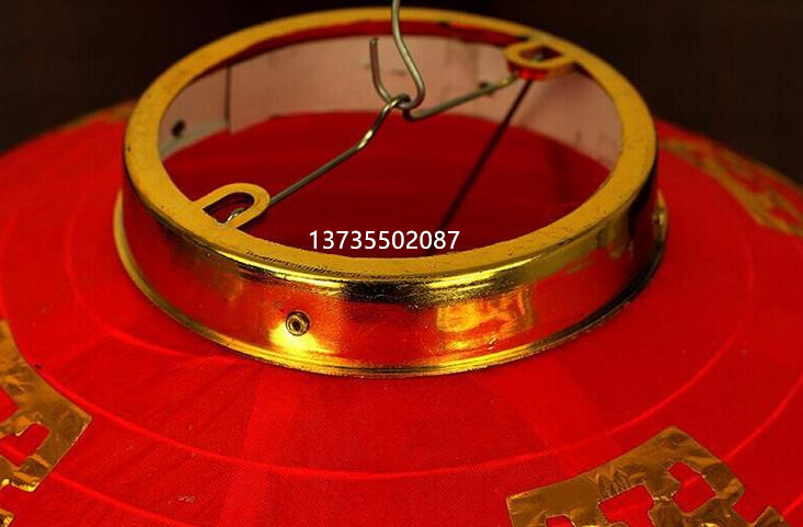 Traditional Spring Festival silk cloth figures, round lanterns, golden boys and jade girls, gold strips, outdoor waterproof decoration, festival and New Year, folding printing, dance props Item Picture