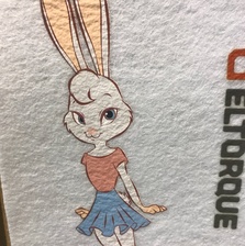 长耳朵兔子 热转印烫画服装辅料标厂家直销烫画