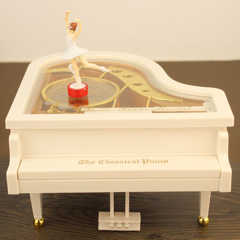 Mini creativo niña trompeta piano caja de música ballet caja de música niños hombre y mujer regalo de cumpleaños arreglo pic 2