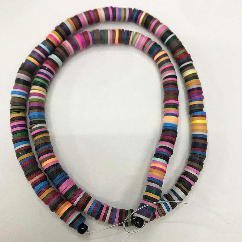 3*1mm dark seven-color soft ceramic piece jewelry accessories, spacer necklace, bracelet accessories, beads, 45cm in length Specification image