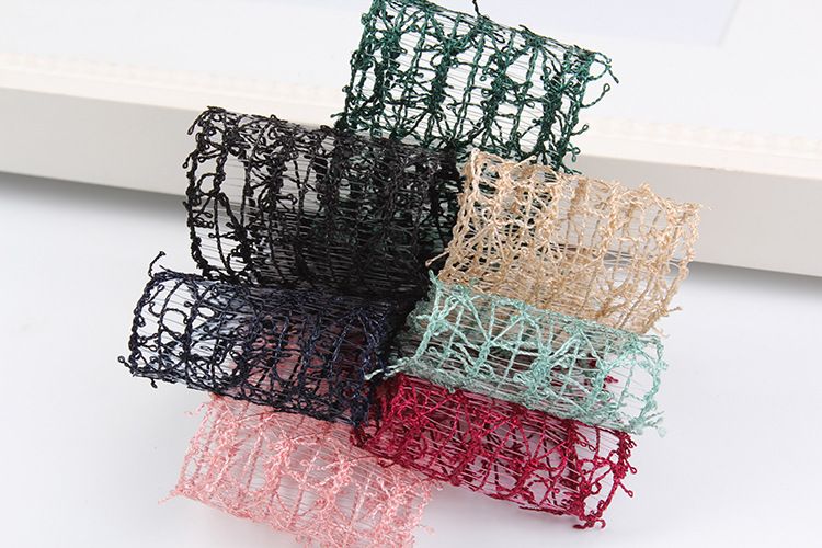 Korean premium webbing DW6698 fabric lace ribbon factory direct sales for foreign trade export DIY ribbon clothing accessories packaging auxiliary materials lace flower ribbons Application Scenario