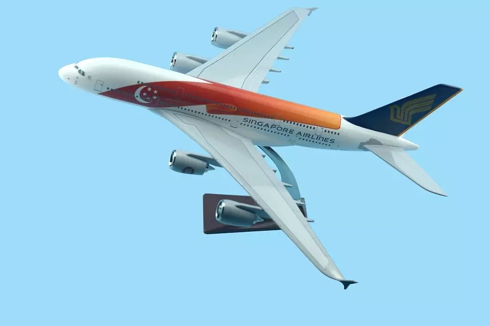 飞机模型（新加坡航空A380彩绘机）仿真飞机模型合成树脂飞机模型
