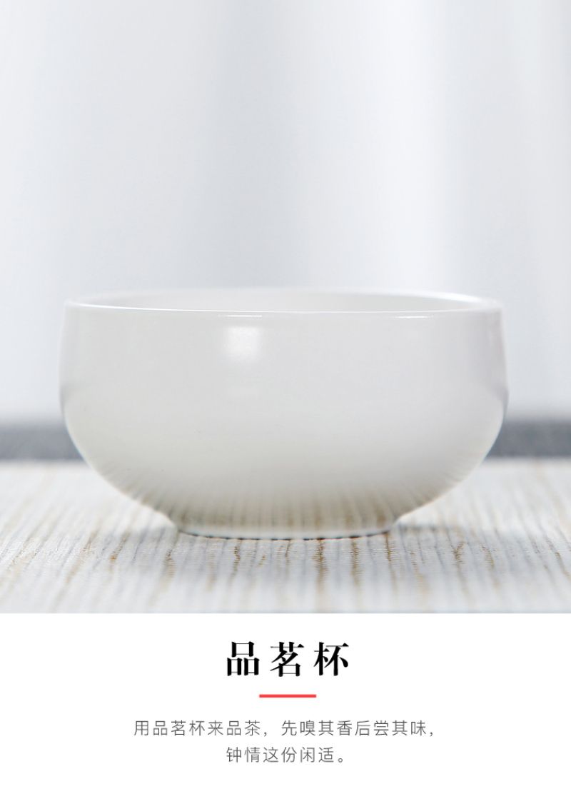 Kun Kun Ceramics Factory Direct Sales of Ding Kiln Travel Kung Fu Tea sets, travel set, one pot, four cups, portable bag with tea canister, customized logo 115 pic 6