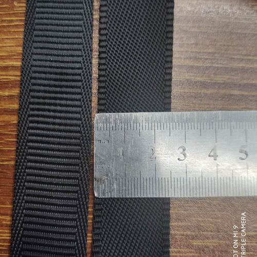 Factory direct sales of 2.5cm imitation nylon black horizontal and twill lockstitch webbing for luggage and clothing accessories Application Scenario