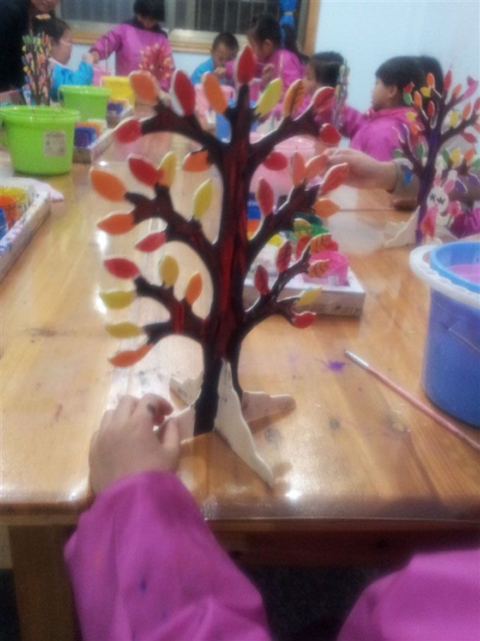 植树节diy手工白坯木质大树幼儿园儿童材料制作美劳玩具详情图5