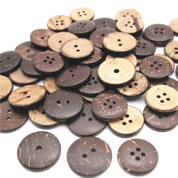 Front girl coconut shell buttons children sweater buttons four eyes buttons coconut shell buttons