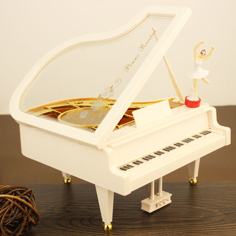 Mini creativo niña trompeta piano caja de música ballet caja de música niños hombre y mujer regalo de cumpleaños arreglo details Picture