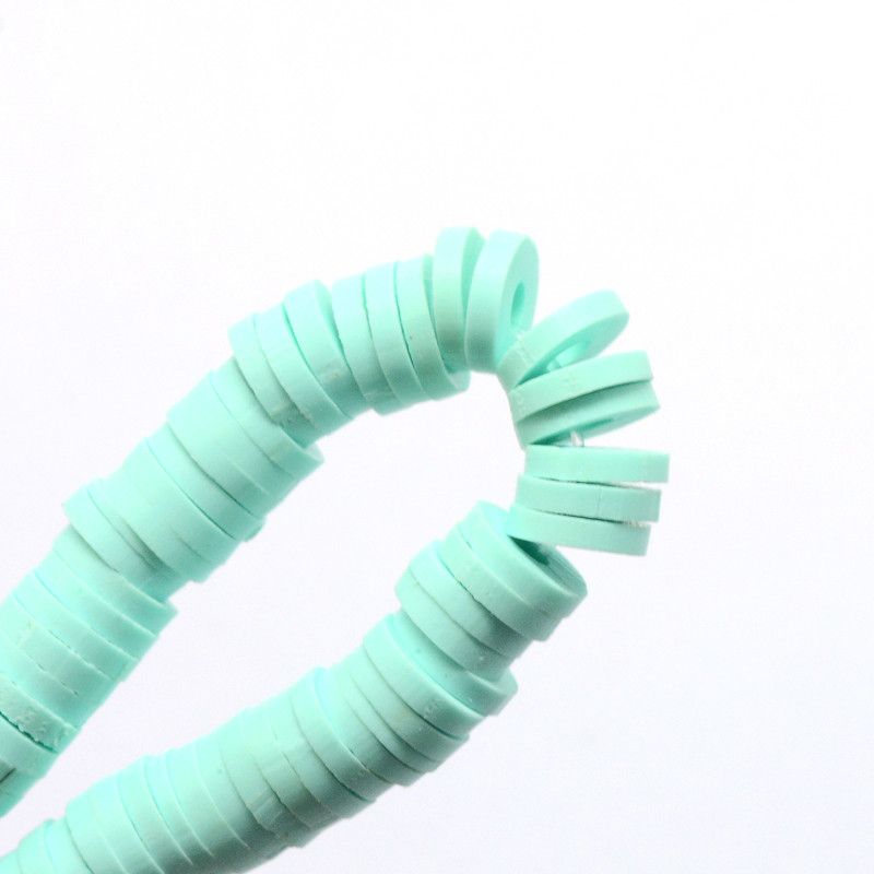 5*1mm mint green soft ceramic piece jewelry accessory spacer necklace bracelet accessory beads, 45cm in length details Picture