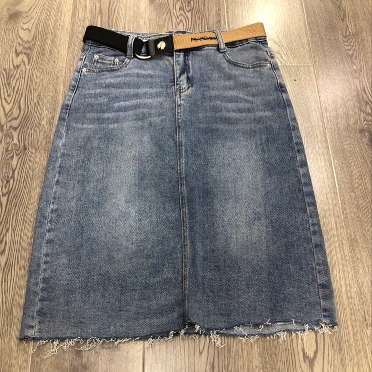 Denim Wrapped Skirt details Picture