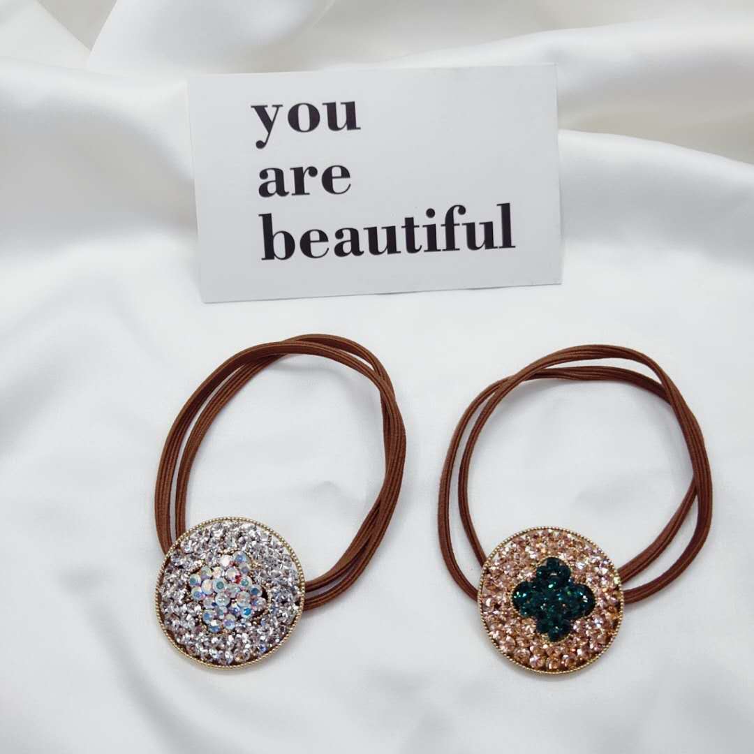 Korean simple and elegant diamond-shaped hair tie, a female Internet celebrity on Instagram, elegant hair band, bun hair tie, unique and versatile rubber band detail image 1