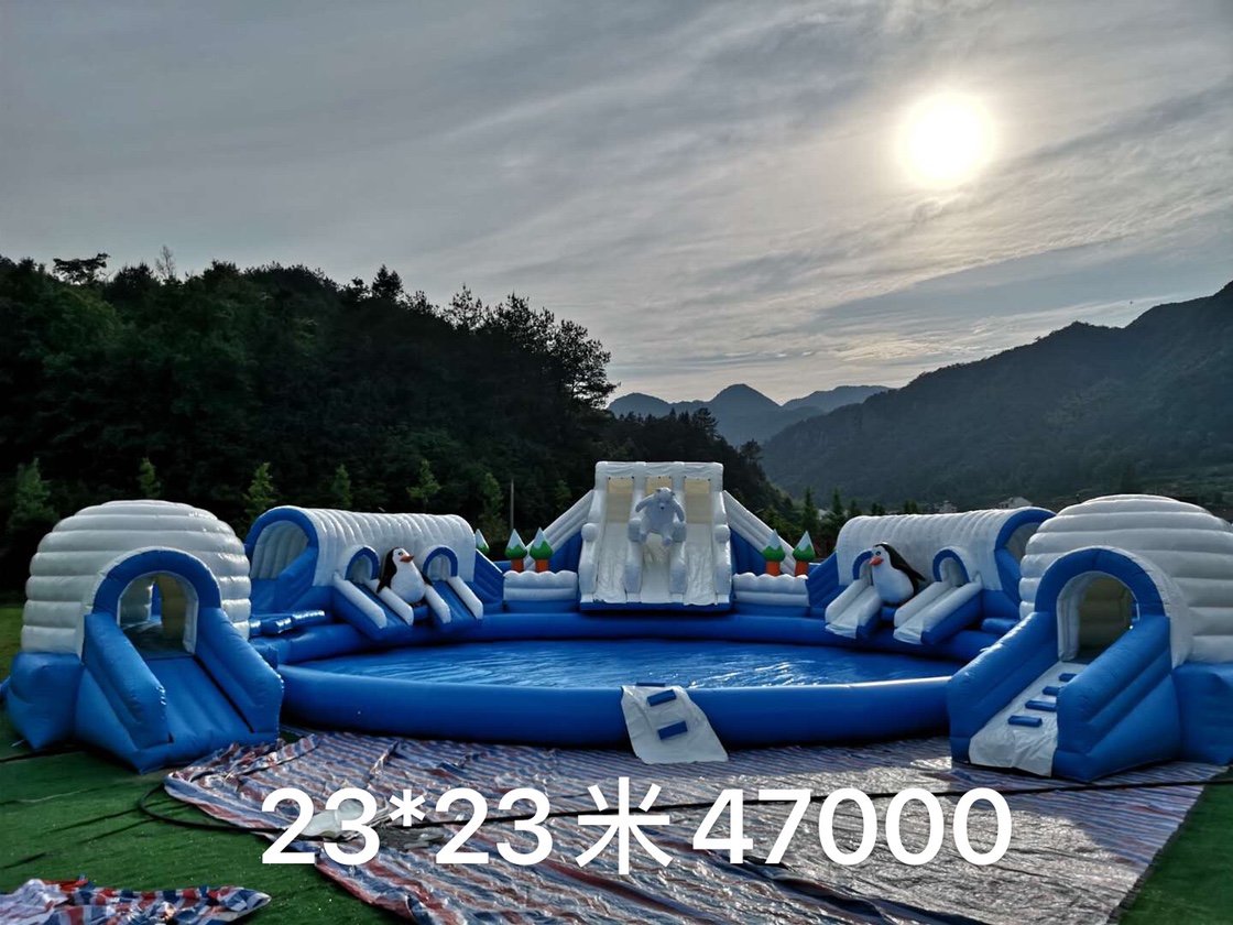 福斯特气模厂家直销充气城堡淘气堡充气滑梯冰雪奇缘水池