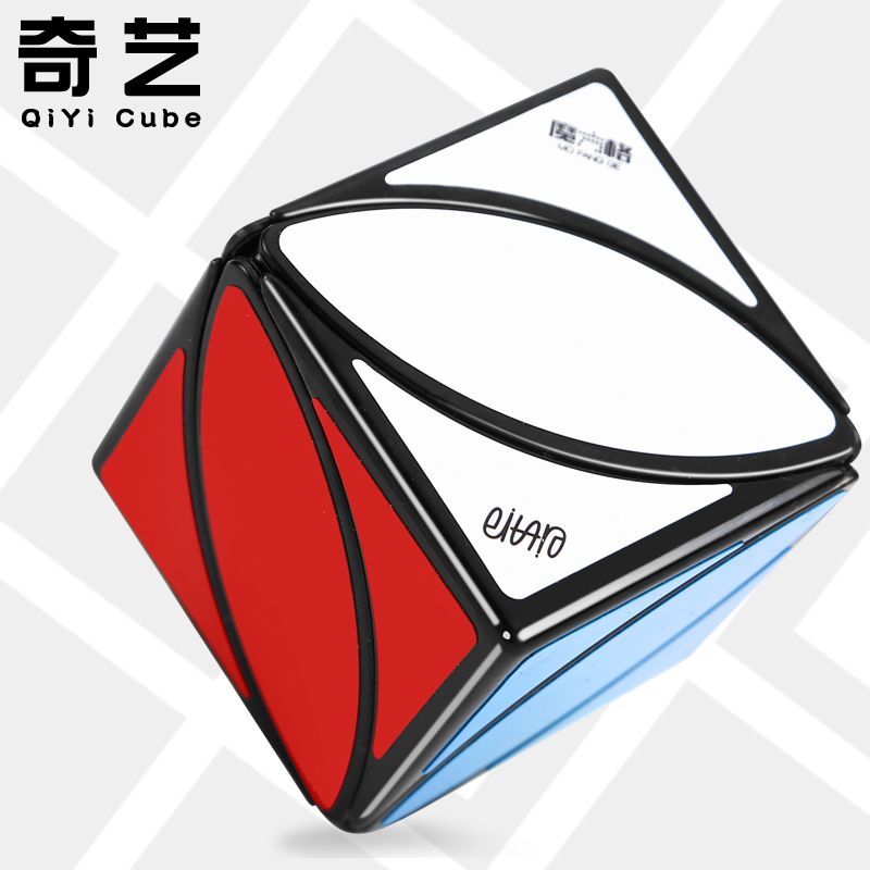 Wholesale of genuine QiYI Maple Leaf-shaped Rubik's Cube black background stickers for beginners, professional competition Rubik's Cube toys