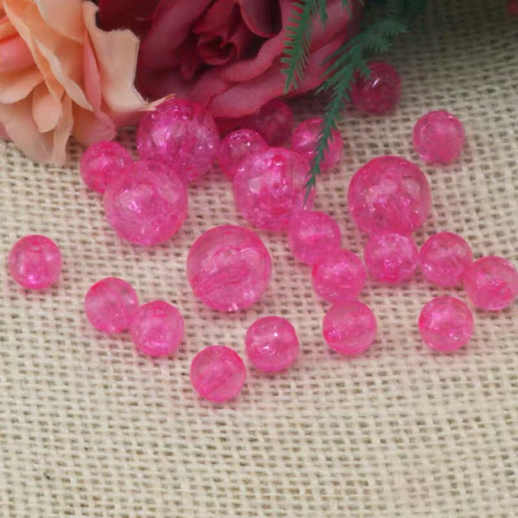 8mm cracked bead bracelet woven through net red envelope, acrylic bead imitation crystal Item Picture