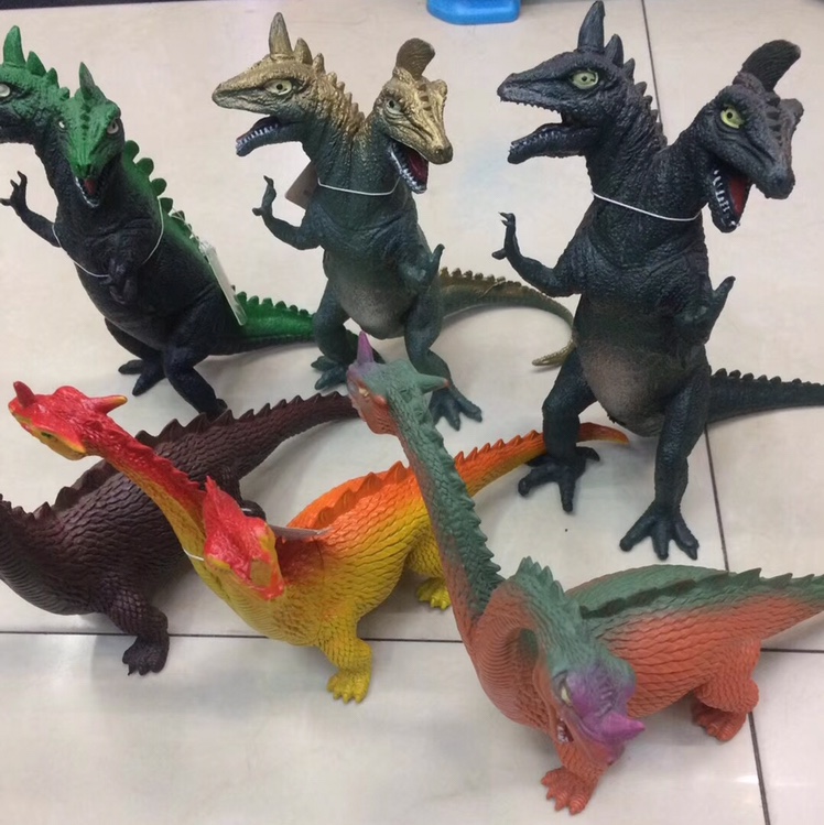 西方双头龙儿童捏叫BB龙 仿真系列益智恐龙