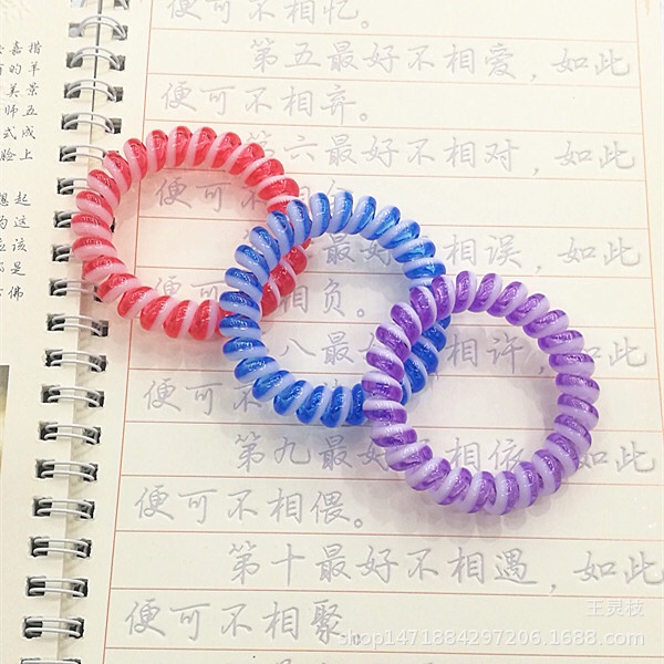 Two-color telephone line hair loop thumbnail