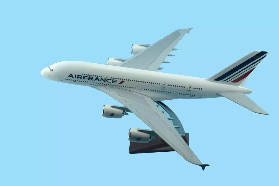 飞机模型（法国航空A380飞机）仿真飞机模型 合成树脂飞机模型