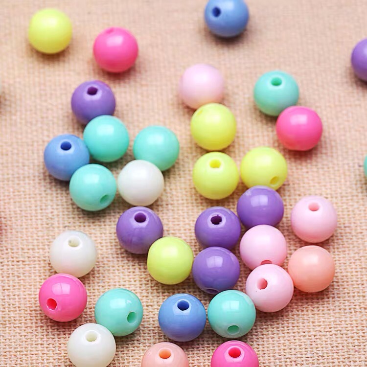 10mm solid color round beads, acrylic loose beads, diy handcrafted bracelet, jewelry, bracelet with colorful beads